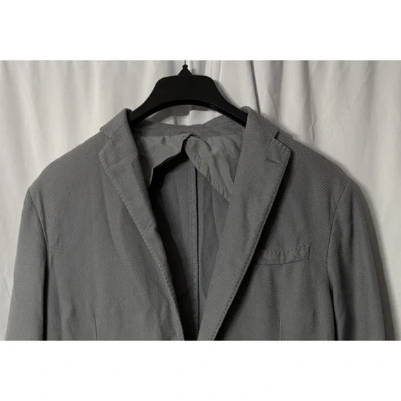 NWT San Remo Mens Long Sleeve Comfort Cotton Casual Gray Jacket Blazer‎ Size 50